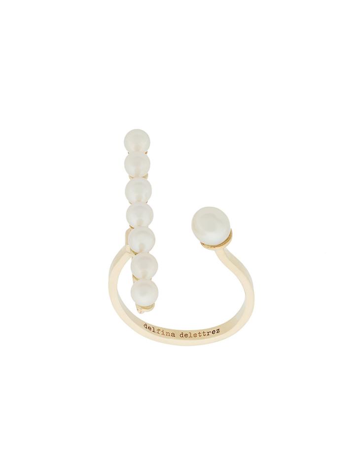 Delfina Delettrez 9kt Yellow Gold Vein Ring - Metallic