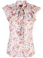 Robert Rodriguez Studio Floral Sleeveless Blouse - Red
