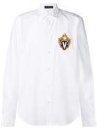 Versace Embroidered V Shirt - White