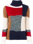 Vanessa Bruno Athé Patchwork Knit Jumper, Women's, Size: Small, Silk/cotton/acrylic/alpaca