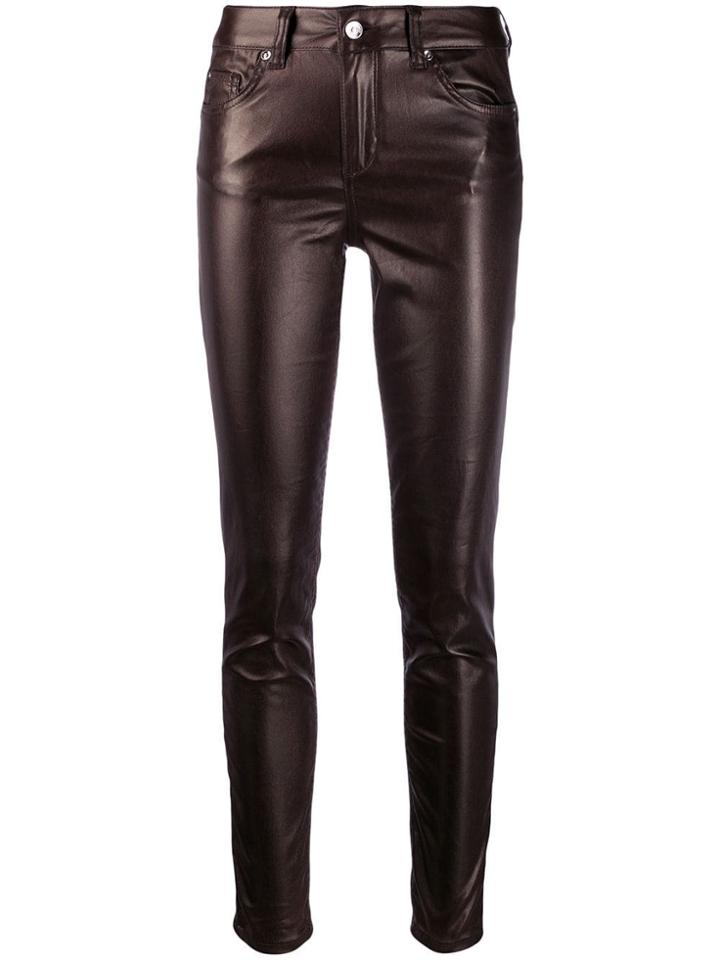 Liu Jo Mid Rise Skinny Trousers - Brown