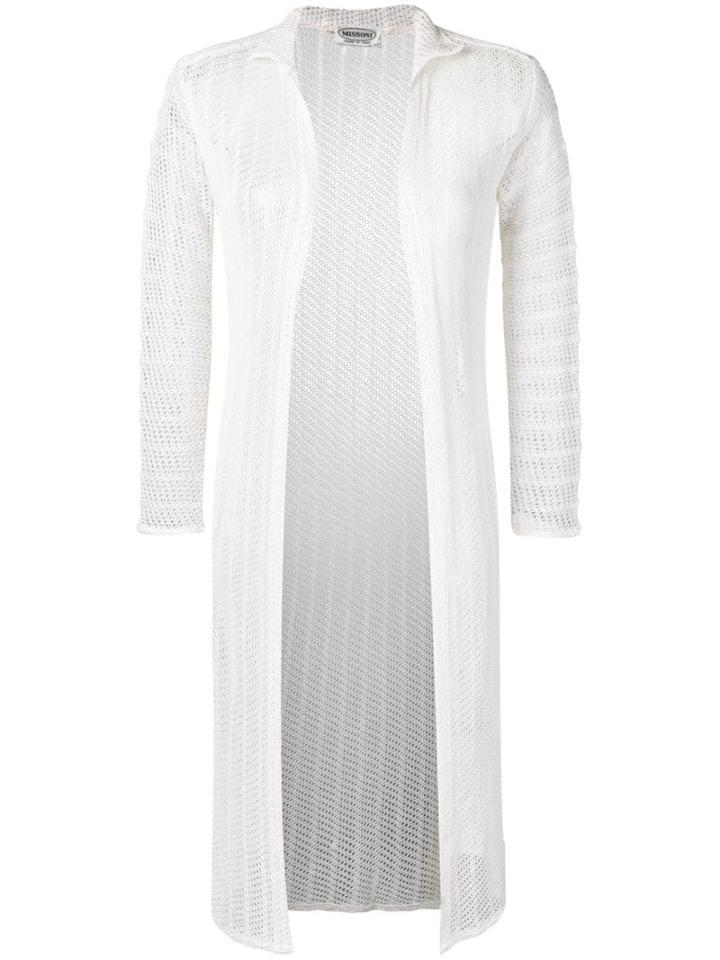 Missoni Pre-owned 1970's Knitted Coat - White
