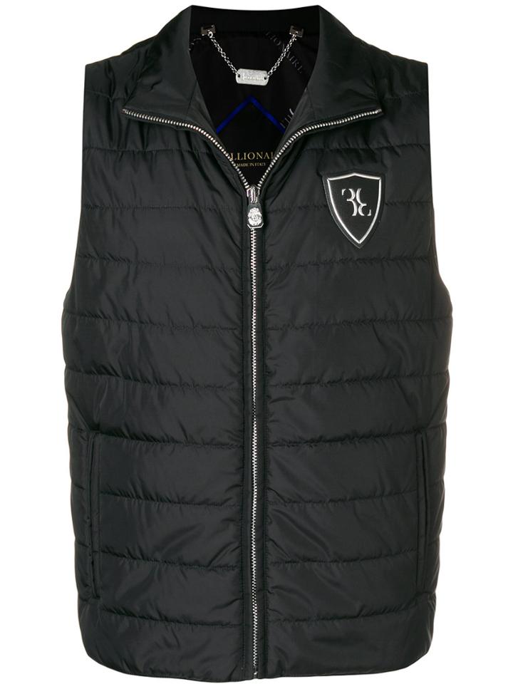 Billionaire Logo Padded Gilet - Black