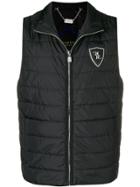 Billionaire Logo Padded Gilet - Black
