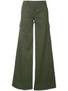 Nili Lotan Flared Cargo Trousers - Green