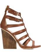 Maiyet Kate Strappy Wedge Sandals, Women's, Size: 38.5, Brown, Calf Leather/leather