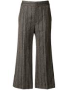 Isabel Marant - Keroan Cropped Trousers - Women - Linen/flax/viscose/wool - 38, Brown, Linen/flax/viscose/wool