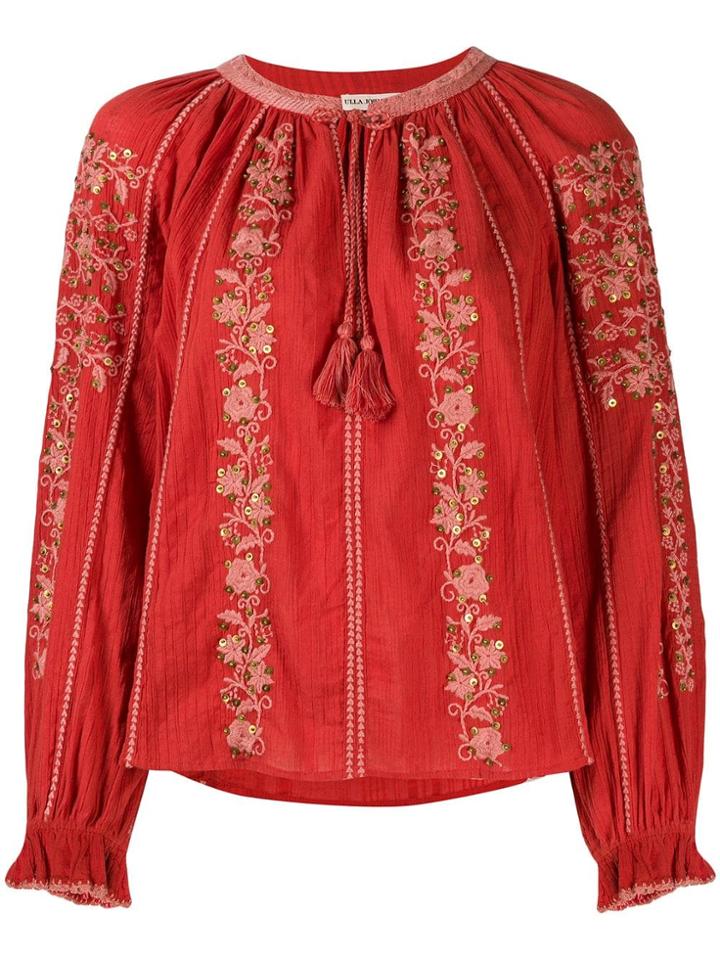 Ulla Johnson Rima Embroidered Blouse - Orange