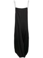 Jacquemus Side Slit Jersey Maxi Dress - Black