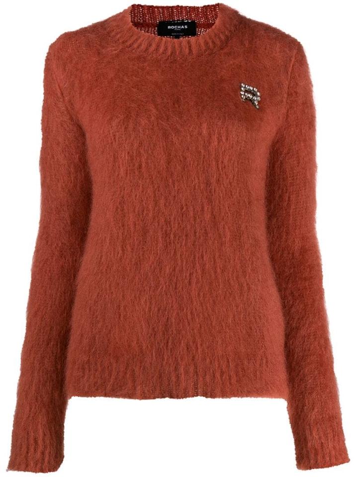 Rochas Crystal Embellished Jumper - Red