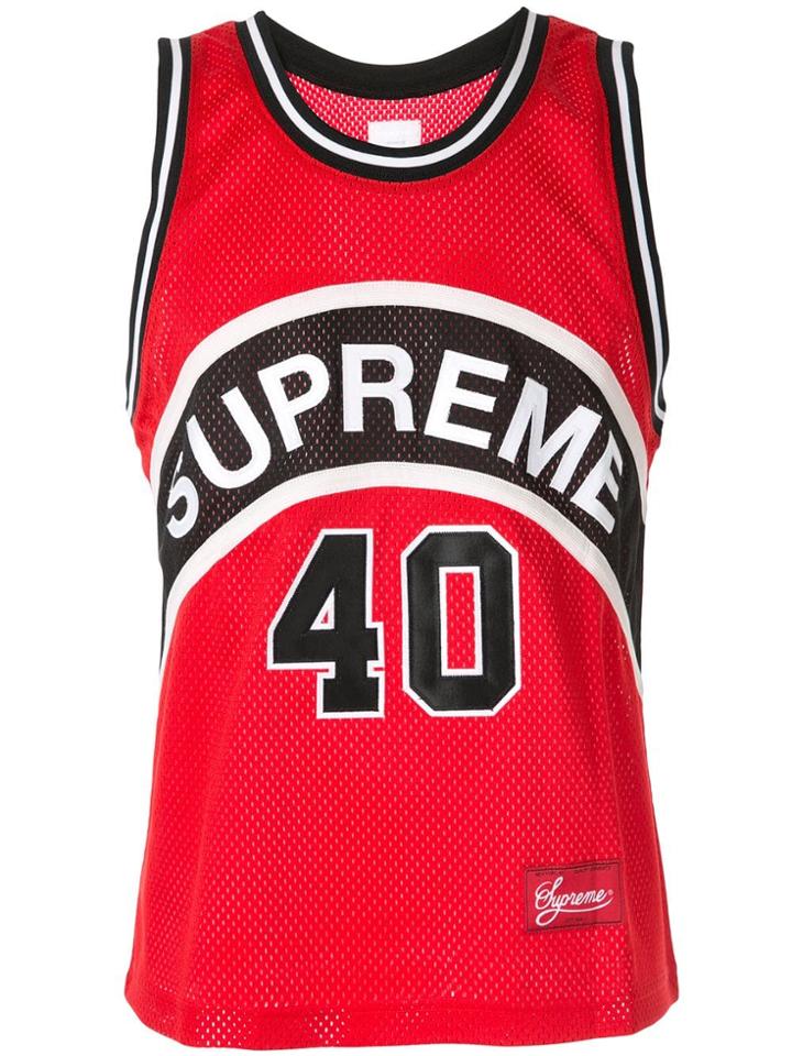 Supreme Curve Basketball Jersey - Red