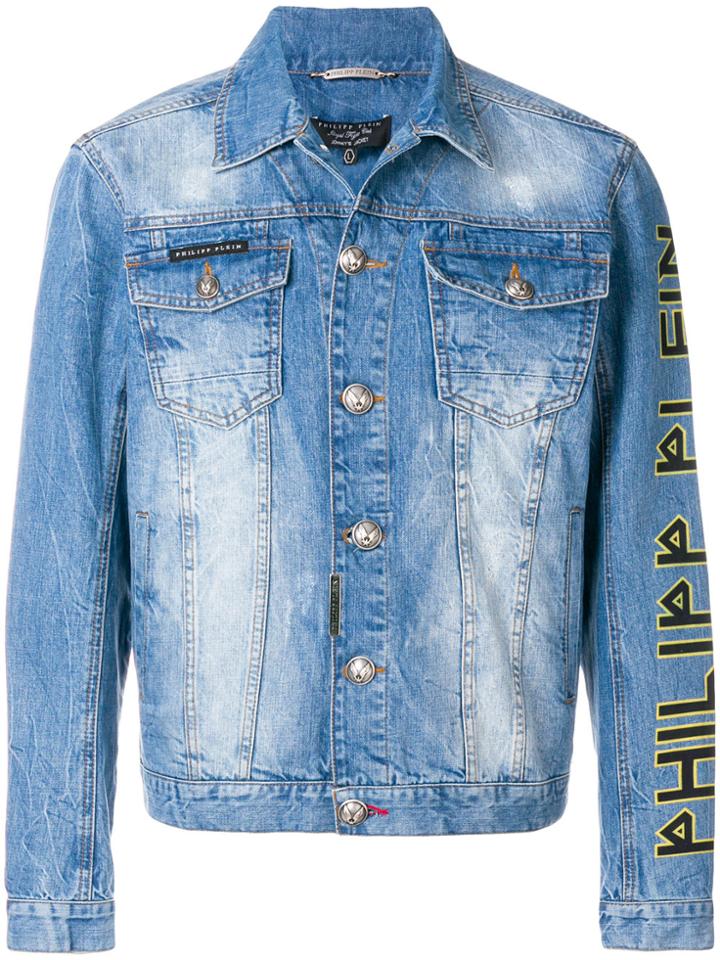 Philipp Plein Ironic Denim Jacket - Blue