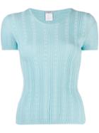Chanel Vintage 2005 Cc Knitted Top - Blue