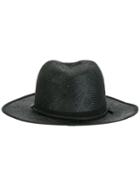 The Kooples Straw Hat, Men's, Size: 59, Black, Straw/cotton/acetate/goat Skin