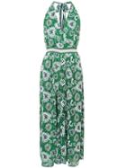 Missoni Embroidered Knit Halterneck Jumpsuit - Green