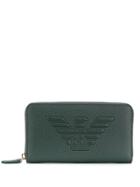 Emporio Armani Logo Debossed Wallet - Green