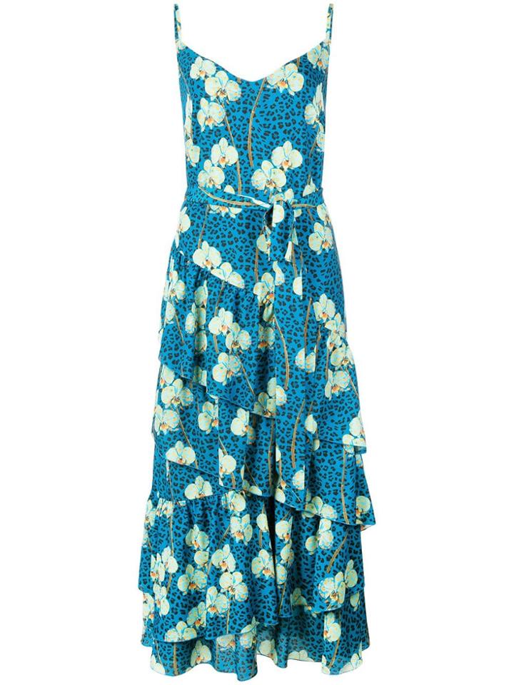 Borgo De Nor Animal Floral Print Dress - Blue