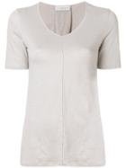 Le Tricot Perugia V-neck T-shirt - Grey
