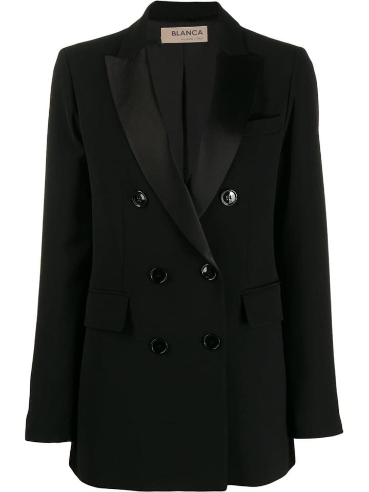 Blanca Contrast Lapel Blazer - Black
