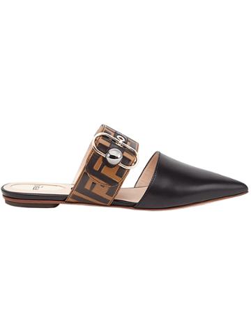 Fendi Sabot Mules - Black