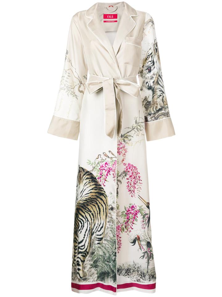 F.r.s For Restless Sleepers Roda Tiger Print Dress - Nude & Neutrals