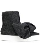 Joshua Sanders Sparkly Bow Boots - Metallic