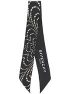 Givenchy Floral Print Slim Scarf - Black