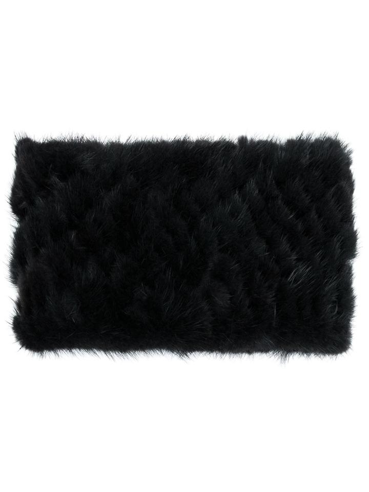 Max Mara Fur Beanie - Black