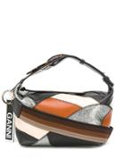 Ganni Leather Baguette Bag - Brown