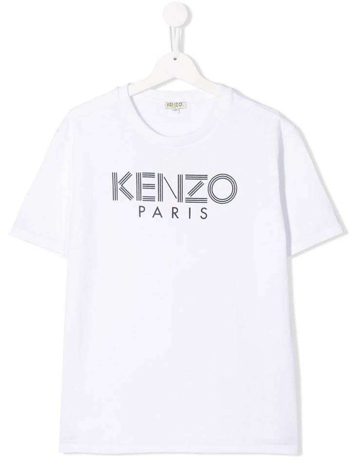 Kenzo Kids Logo Printed T-shirt - White
