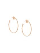 Carolina Bucci 18kt Pink Gold 'superstellar' Sparkly Hoop Earrings, Women's, Metallic