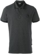 Just Cavalli Contrasting Trim Polo Shirt, Men's, Size: Small, Grey, Cotton/spandex/elastane
