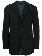 Giorgio Armani Pre-owned 1990s Notched Lapel Slim-fit Blazer - Black