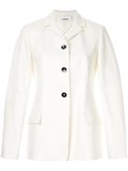 Jil Sander Gaudi Single-breasted Cotton Blazer - White