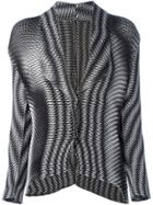 Issey Miyake Vintage Op-art Pleated Light Jacket - Black