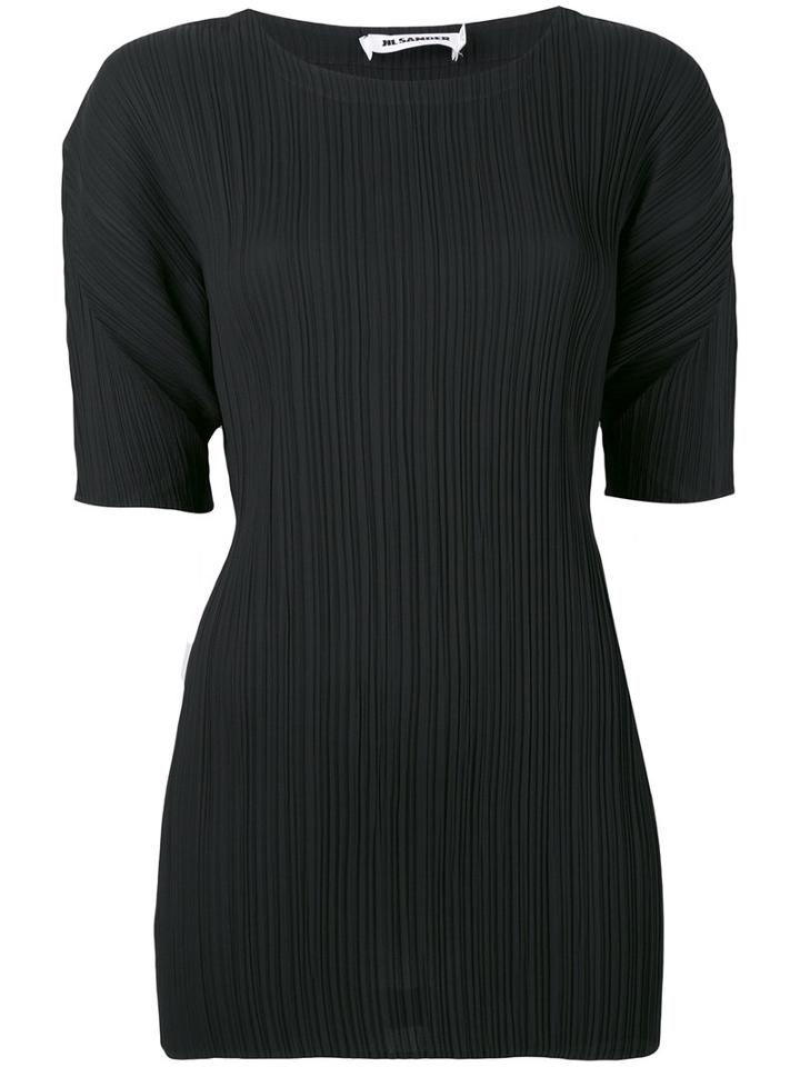 Jil Sander - Fitted T-shirt - Women - Polyester - 38, Black, Polyester
