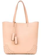 Tod's Embossed Detailing Shopping Bag - Nude & Neutrals