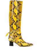 Rosetta Getty Snakeskin Effect Boots - Yellow