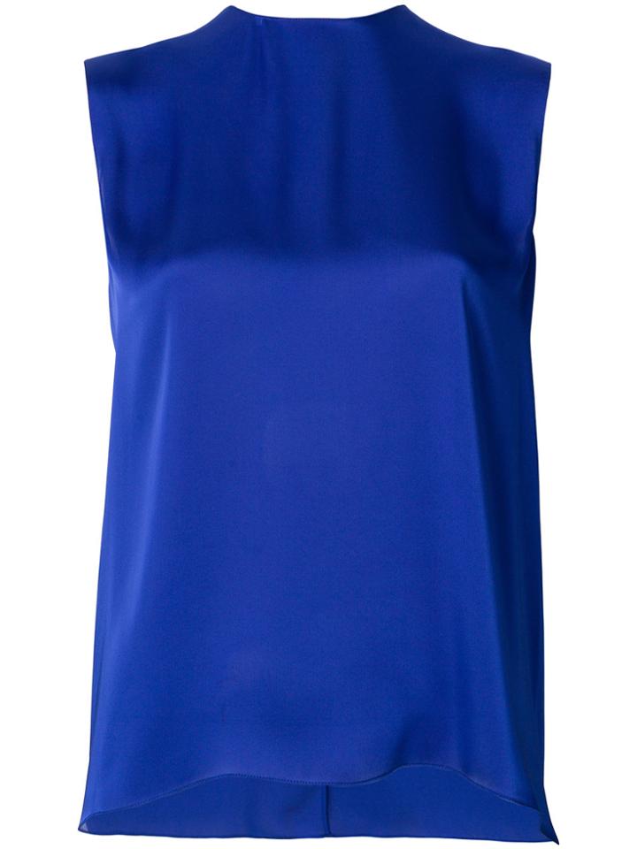 Maison Rabih Kayrouz Sleeveless Fitted Blouse - Blue