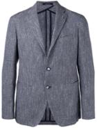 Tagliatore Two-button Blazer, Men's, Size: 52, Blue, Cotton/cupro/linen/flax/polyamide