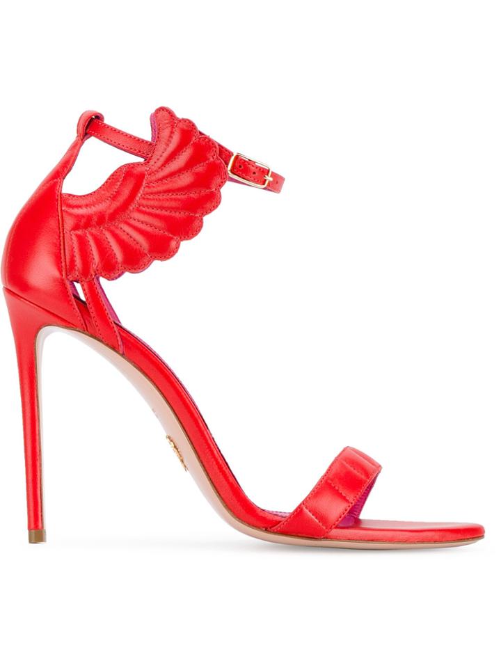 Oscar Tiye Malikah Leather Sandals - Red
