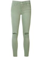 Joe's Jeans Ripped Super Skinny Jeans, Women's, Size: 26, Green, Cotton/spandex/elastane
