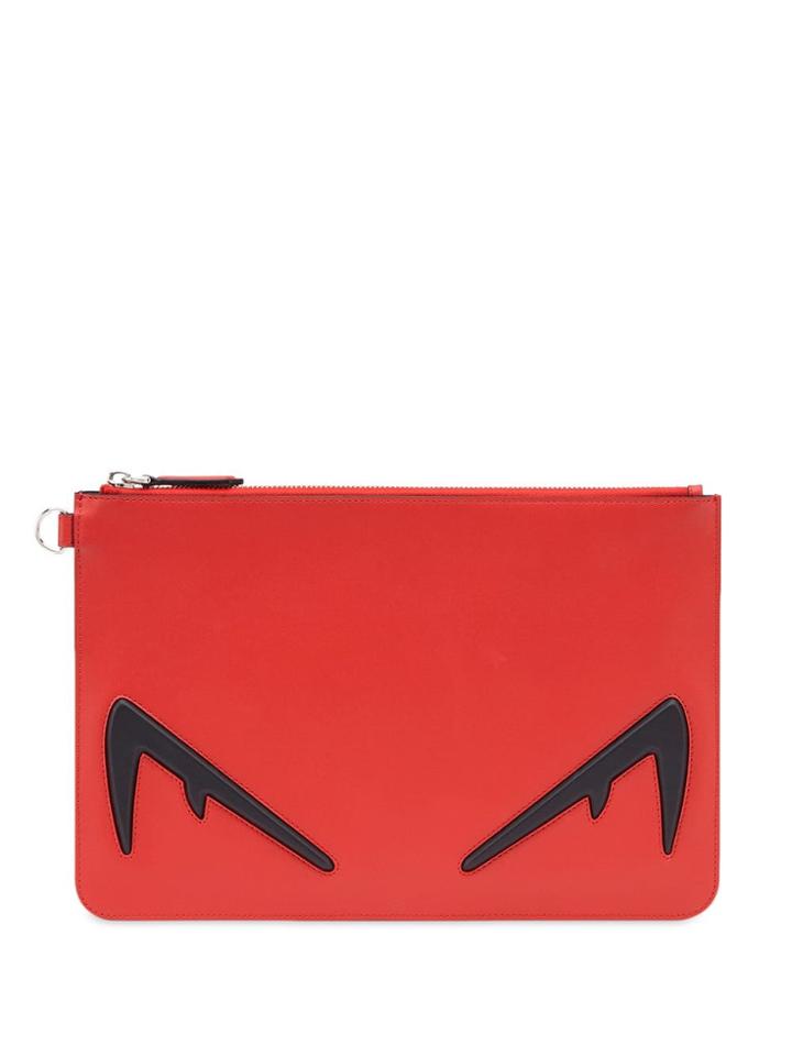 Fendi Diabolic Eyes Clutch - Red