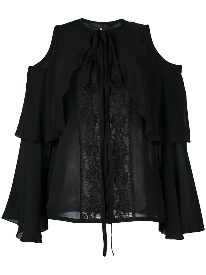 Elie Saab Cold-shoulder Blouse - Black