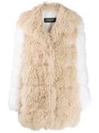 Simonetta Ravizza Shearling Mid-length Coat - Neutrals