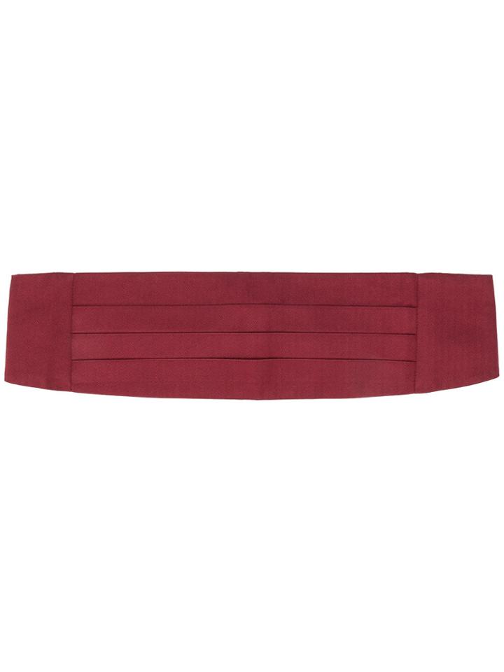 Pal Zileri Four Pleat Cummerbund - Red
