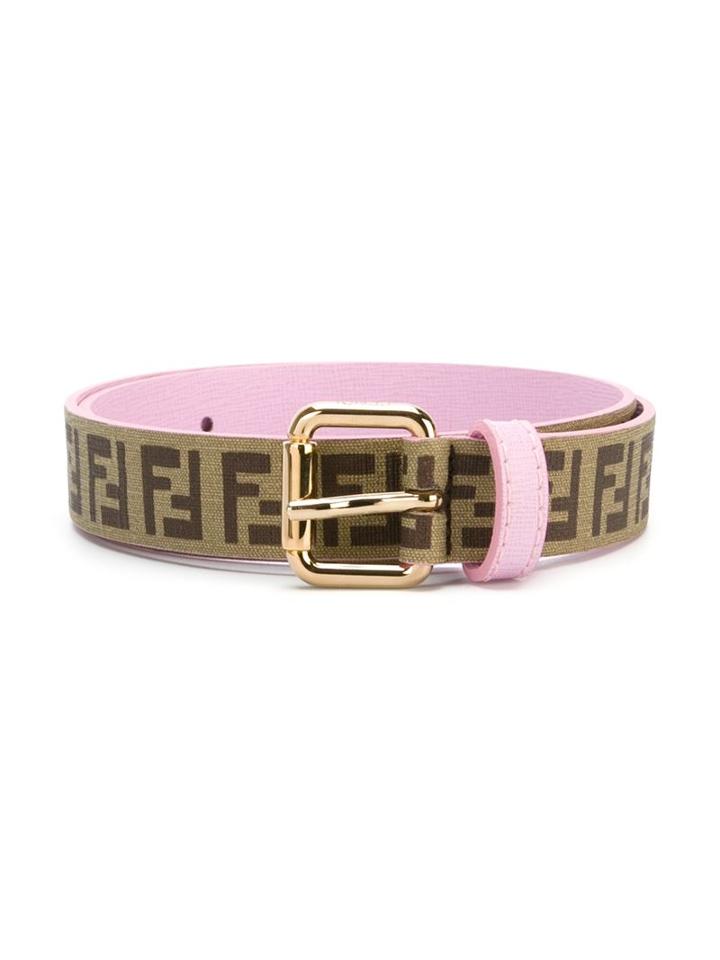 Fendi Kids Ff Logo Belt, Girl's, Size: 12 Yrs, Nude/neutrals
