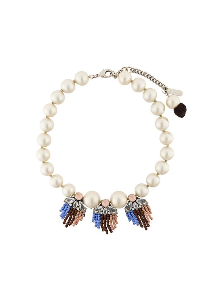 Radà Fringed Detail Short Necklace - White