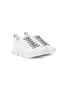 Dolce & Gabbana Kids Lace-up Logo Sneakers - White