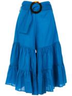 Adriana Degreas Ruffled Culottes - Blue